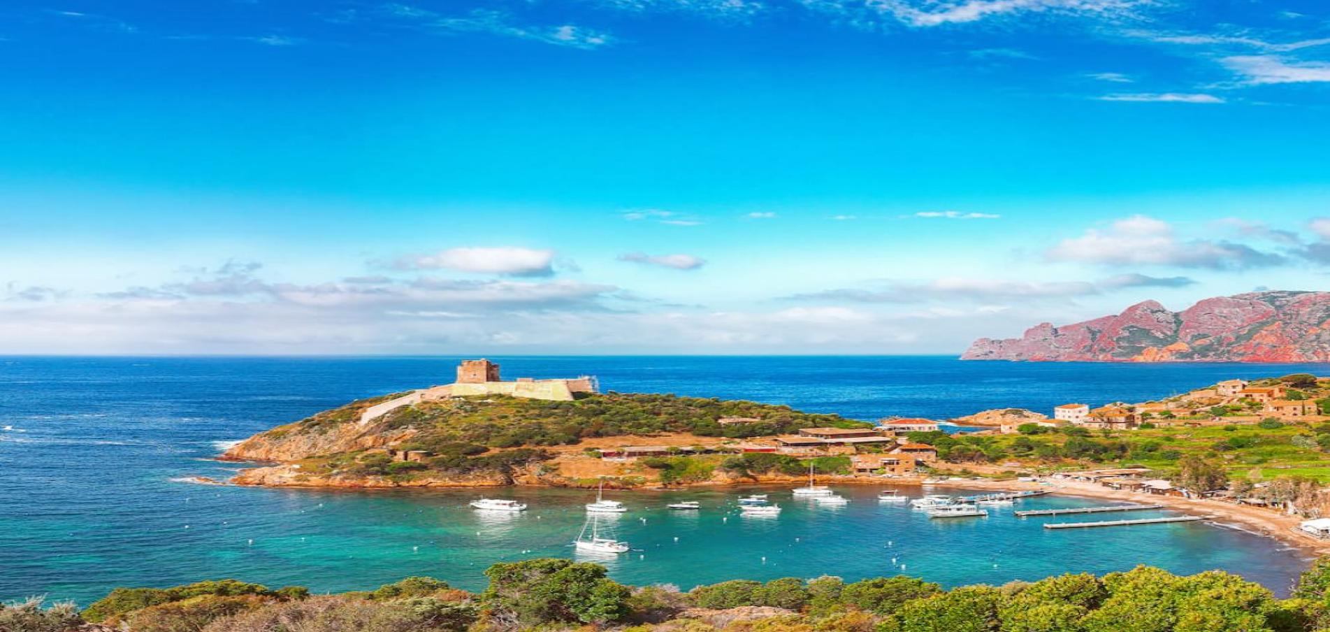 Rugged coastline and clear sea of Corsica