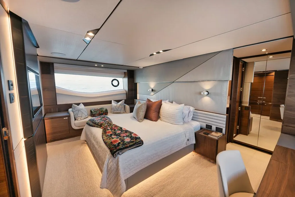 Princess V78 flybridge luxury motor yacht with sea view French Riviera