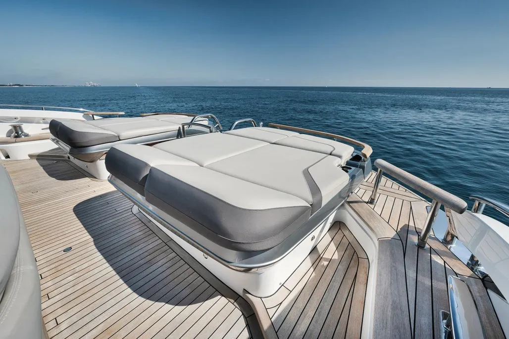 Princess V78 luxury yacht charter cruising on the French Riviera near Cannes and Monaco