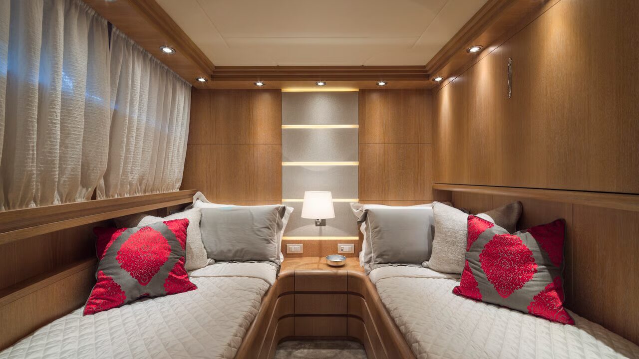 Charter the luxury MAIORA 32 yacht AMAYA. 5 cabins, 11 guests, recently refitted. Explore Porto Cervo, the Costa Smeralda, and Sardinia in ultimate style.