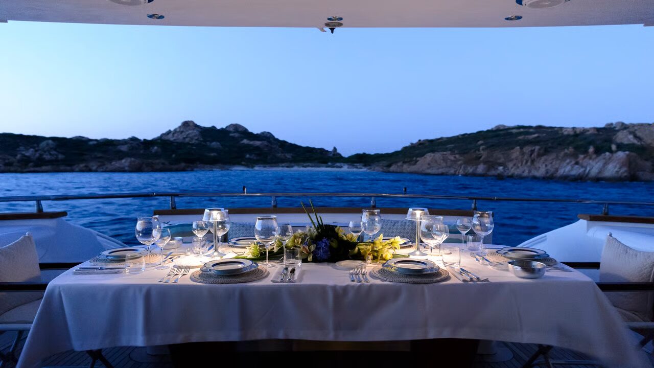 Charter the luxury MAIORA 32 yacht AMAYA. 5 cabins, 11 guests, recently refitted. Explore Porto Cervo, the Costa Smeralda, and Sardinia in ultimate style.