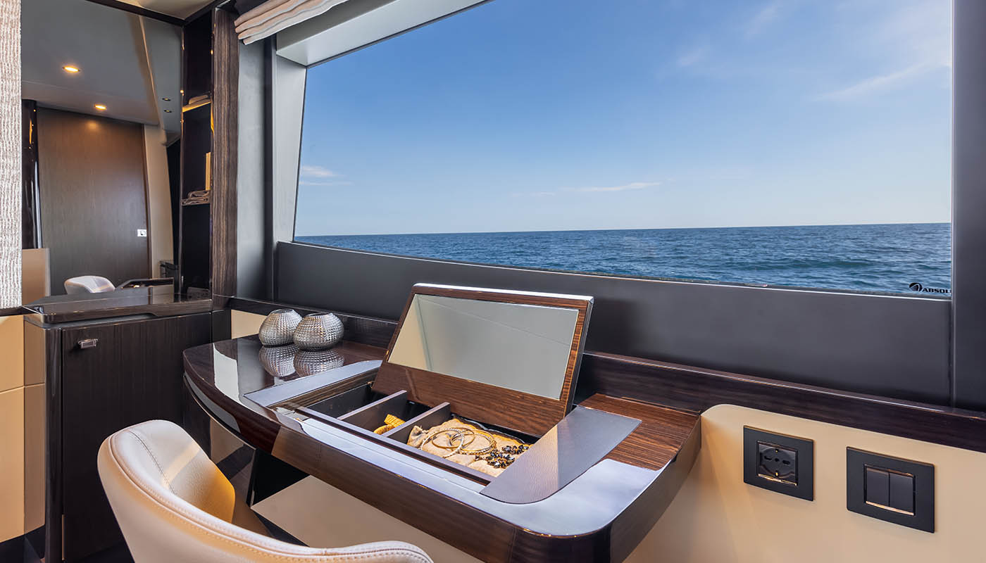 Absolute 60 motor yacht deck view during Sardinia yacht charter