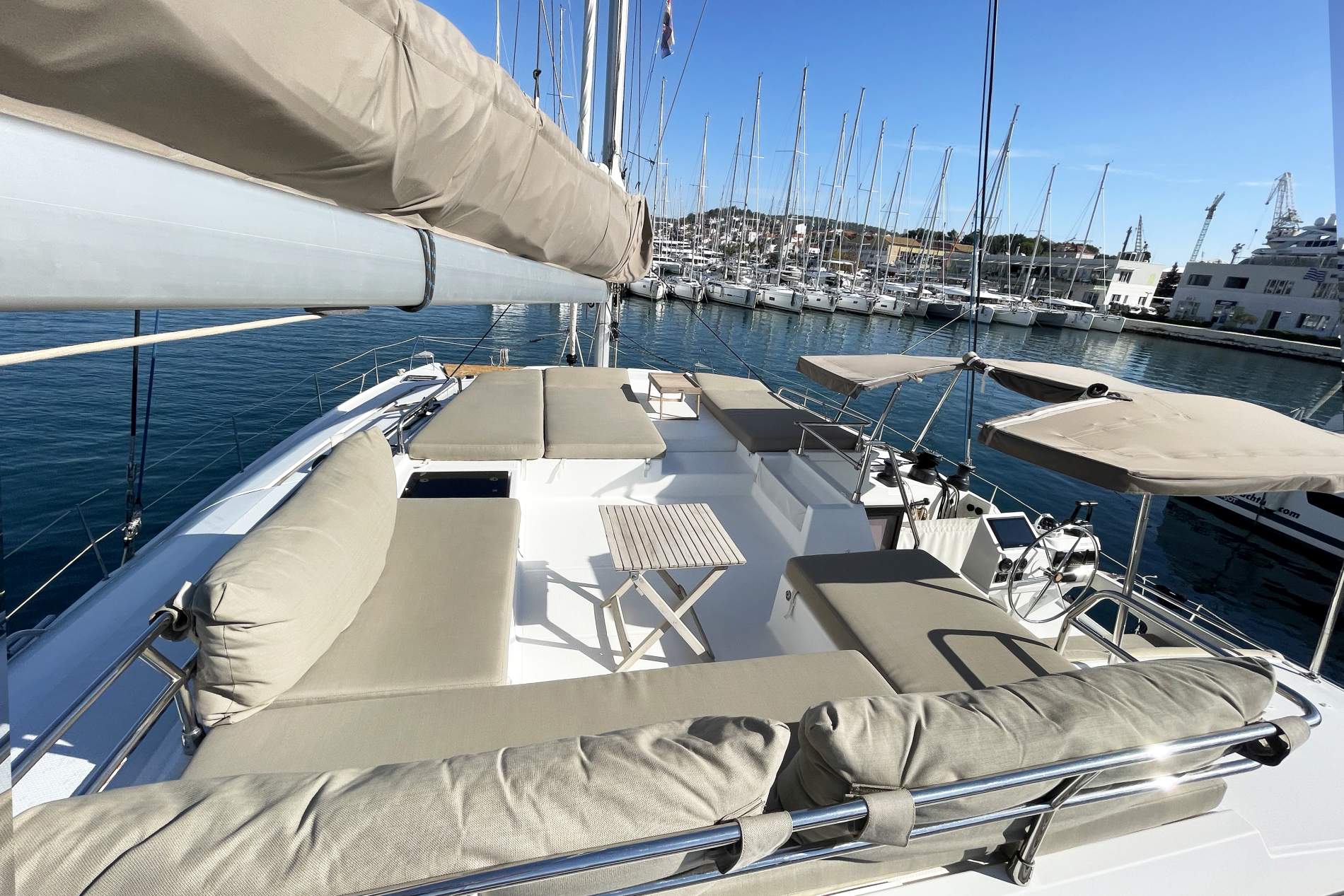 Book your ultimate Sardinia yacht charter with the Saba 50 Lamela. Explore Porto Cervo, Porto Rotondo, and the Costa Smeralda on a luxury sailing catamaran. Custom itineraries for Sardinia and Corsica.