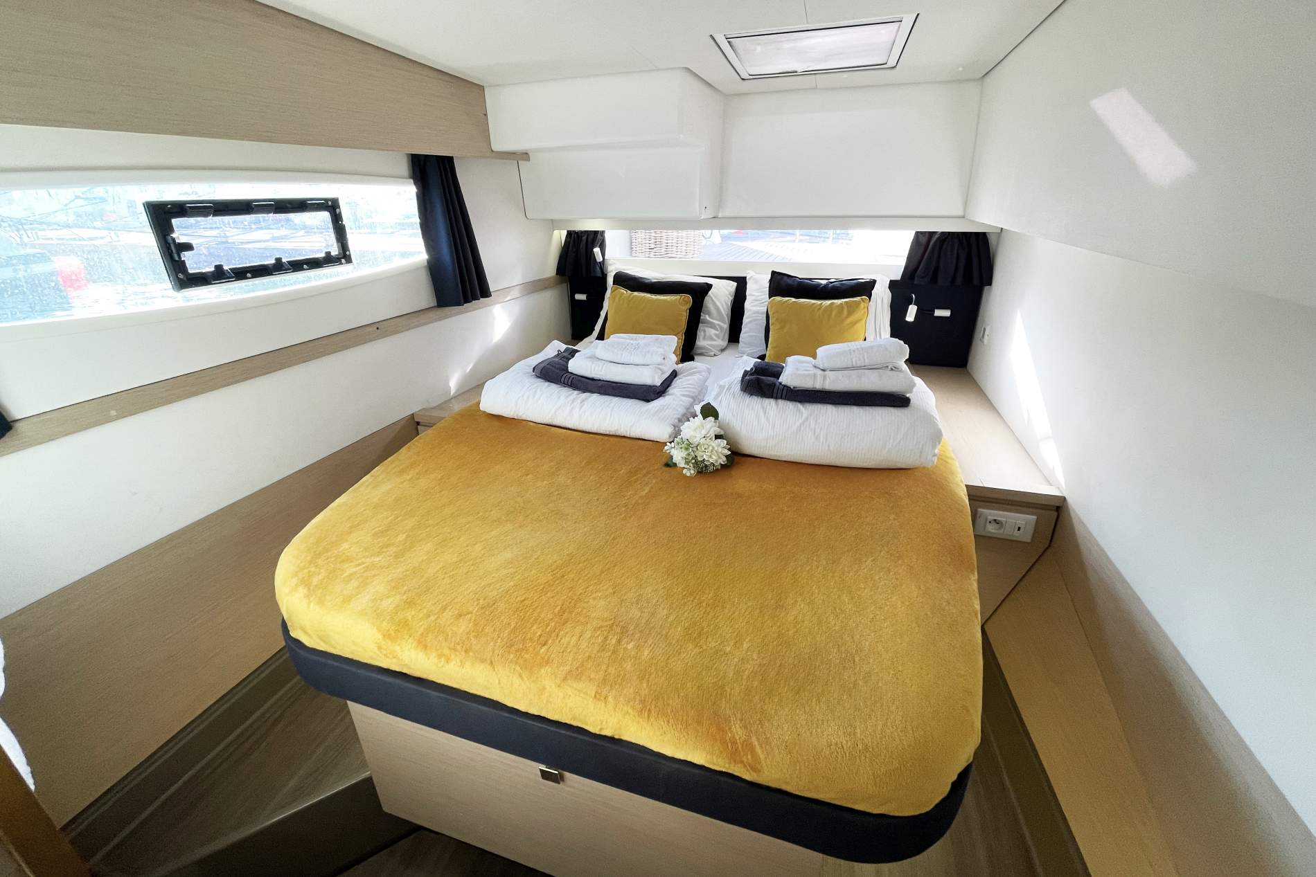 Book your ultimate Sardinia yacht charter with the Saba 50 Lamela. Explore Porto Cervo, Porto Rotondo, and the Costa Smeralda on a luxury sailing catamaran. Custom itineraries for Sardinia and Corsica.