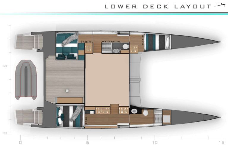 C-Cat 48 luxury performance catamaran for charter in Sardinia Porto Cervo