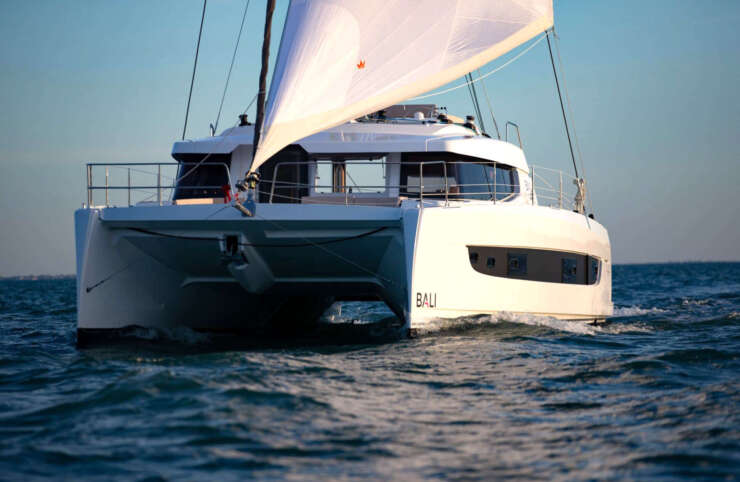 Bali 4.4 catamaran sailing in the Ionian Sea, Greece