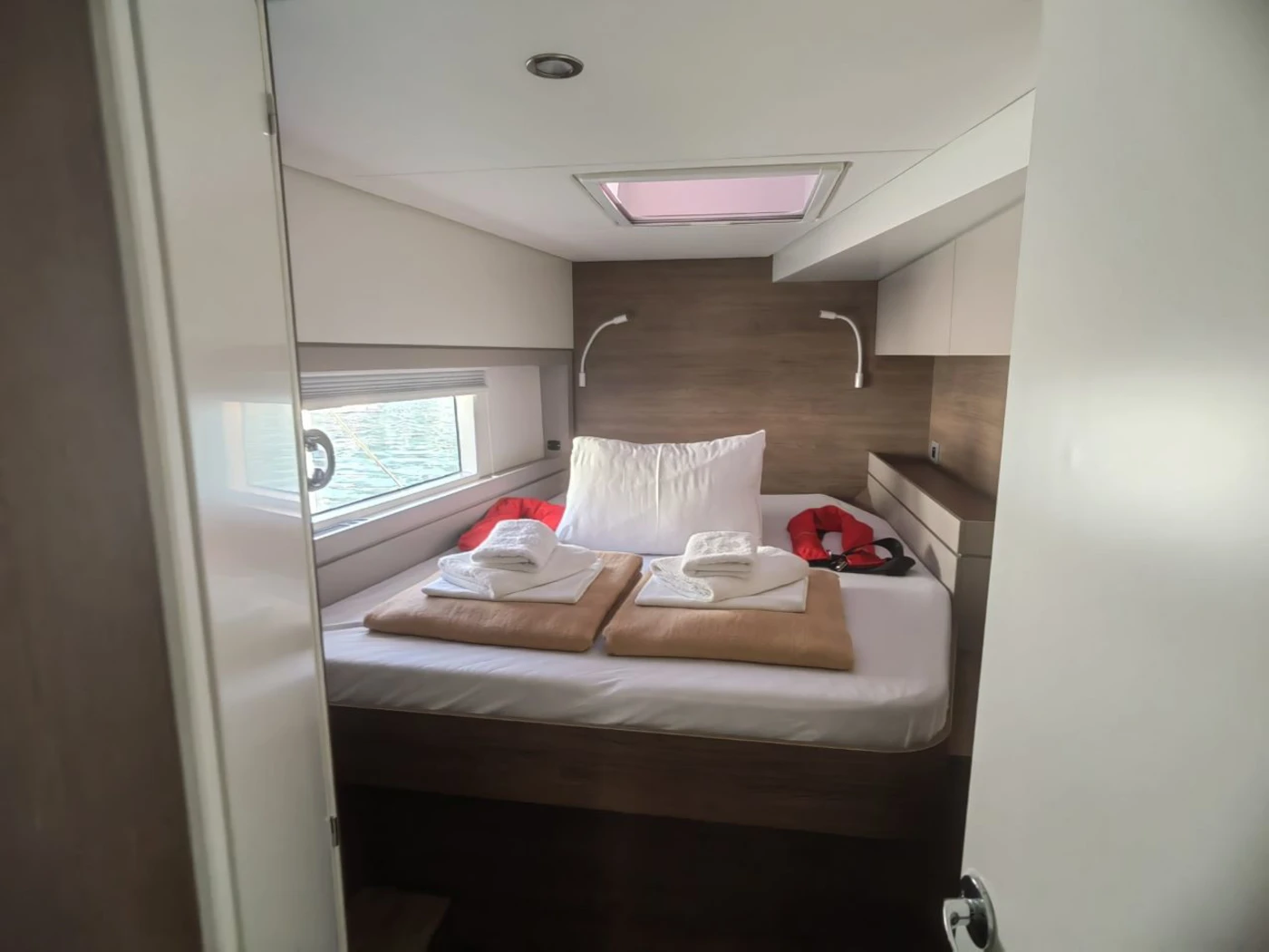 Bali 4.4 catamaran sailing in the Ionian Sea, Greece