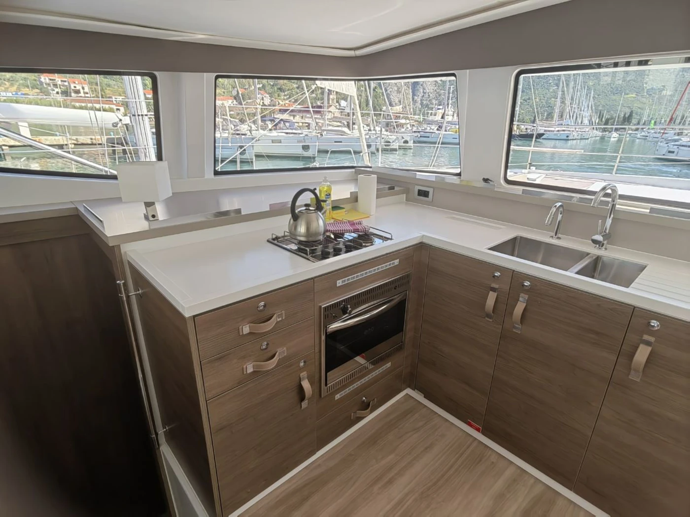 Bali 4.4 catamaran sailing in the Ionian Sea, Greece