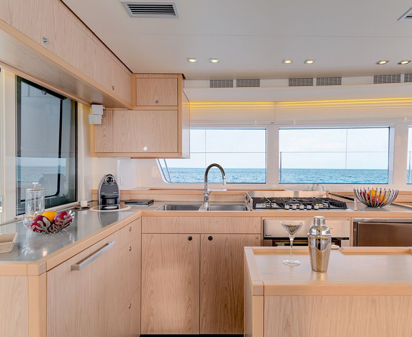 Lagoon 52 catamaran sailing in Sint Maarten