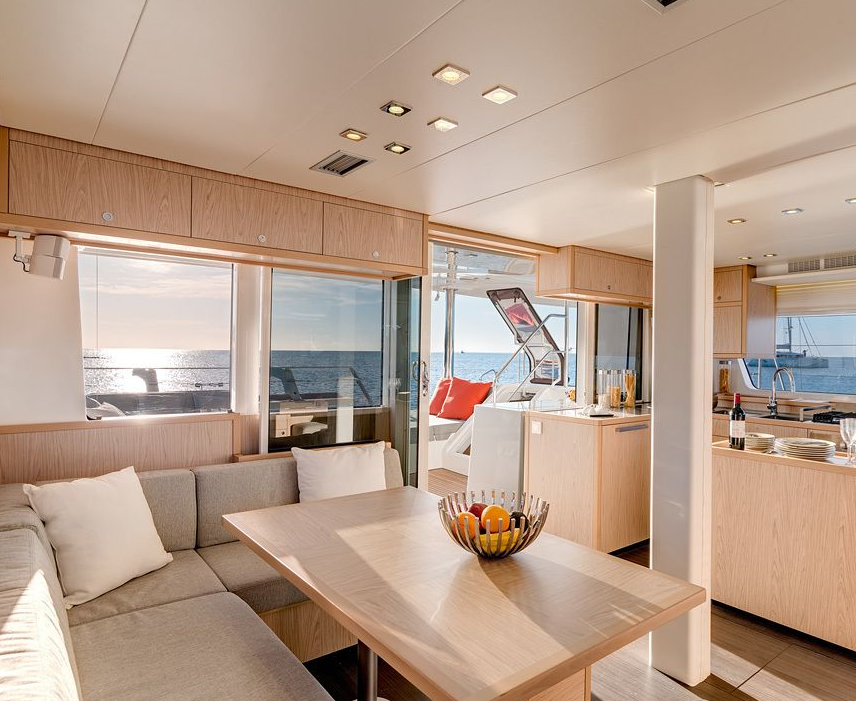 Lagoon 52 catamaran sailing in Sint Maarten