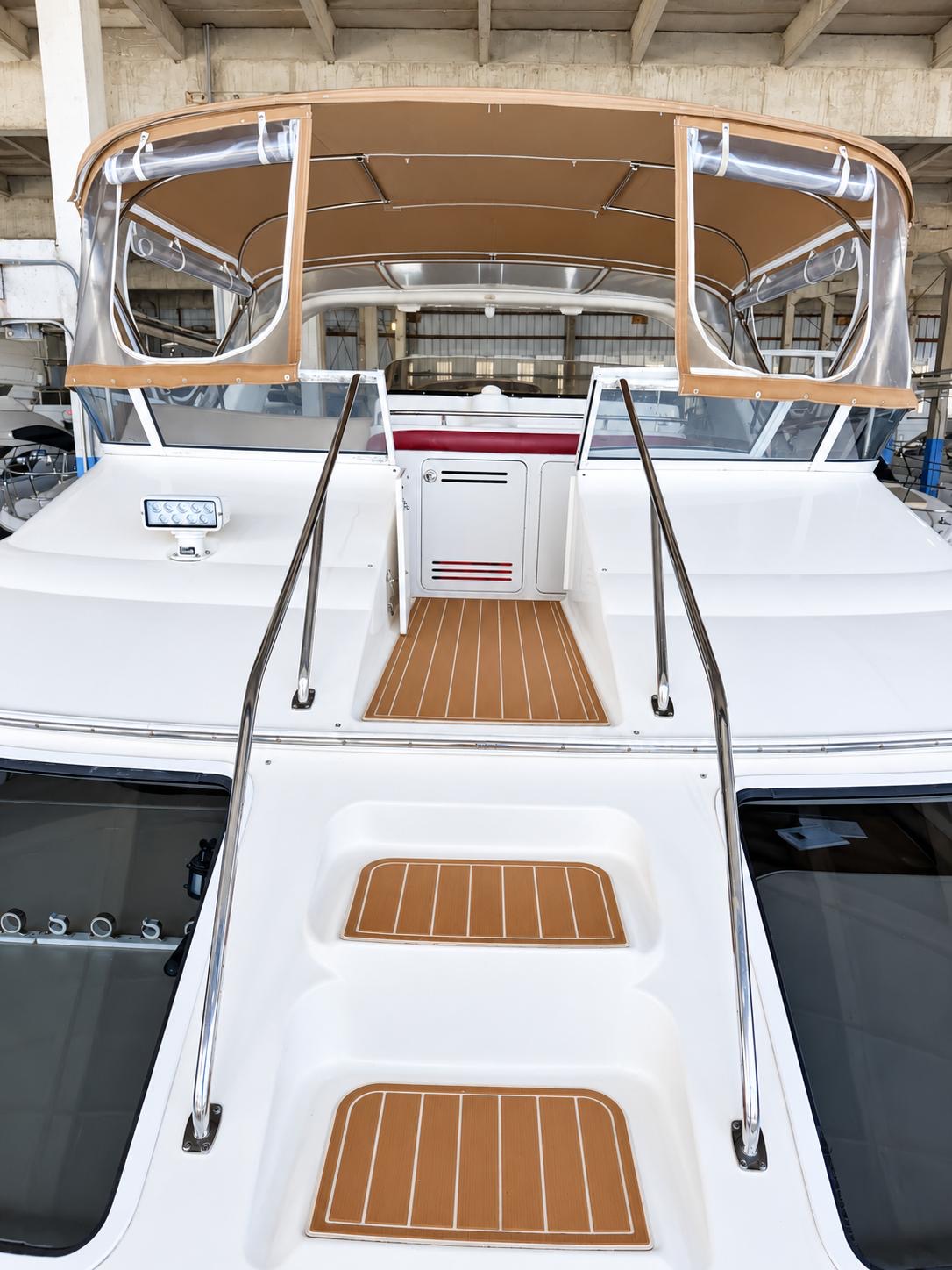 YOLO8 50 ft flybridge yacht available for private yacht charters in Miami, Florida, cruising Biscayne Bay.