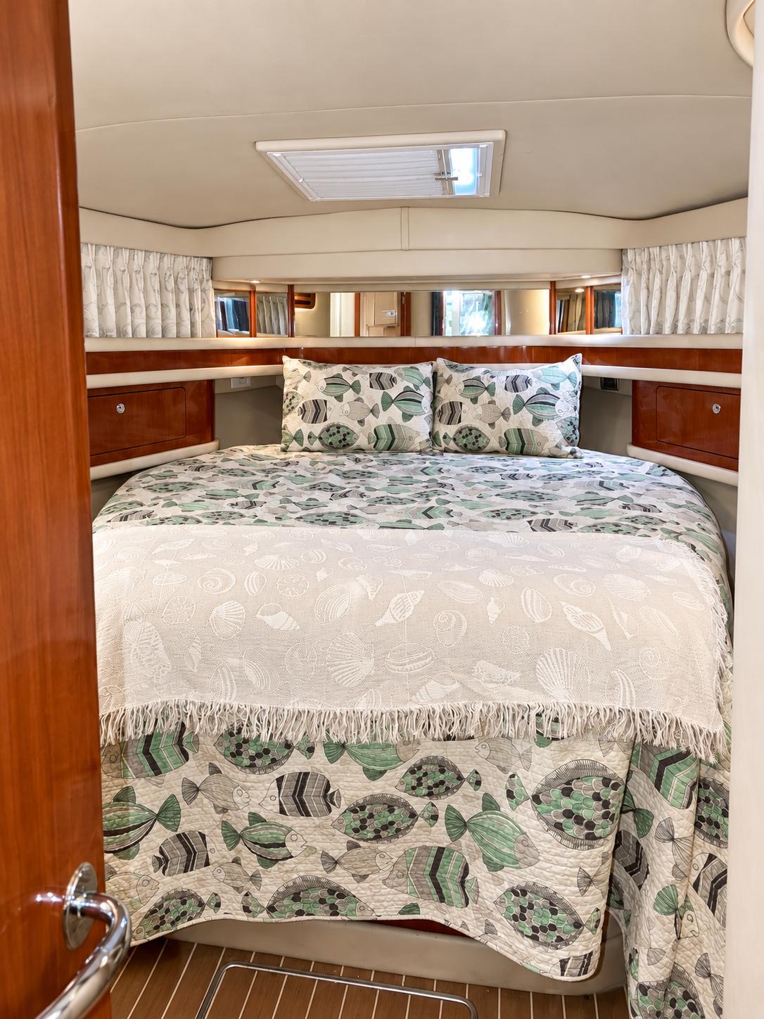 YOLO8 50 ft flybridge yacht available for private yacht charters in Miami, Florida, cruising Biscayne Bay.