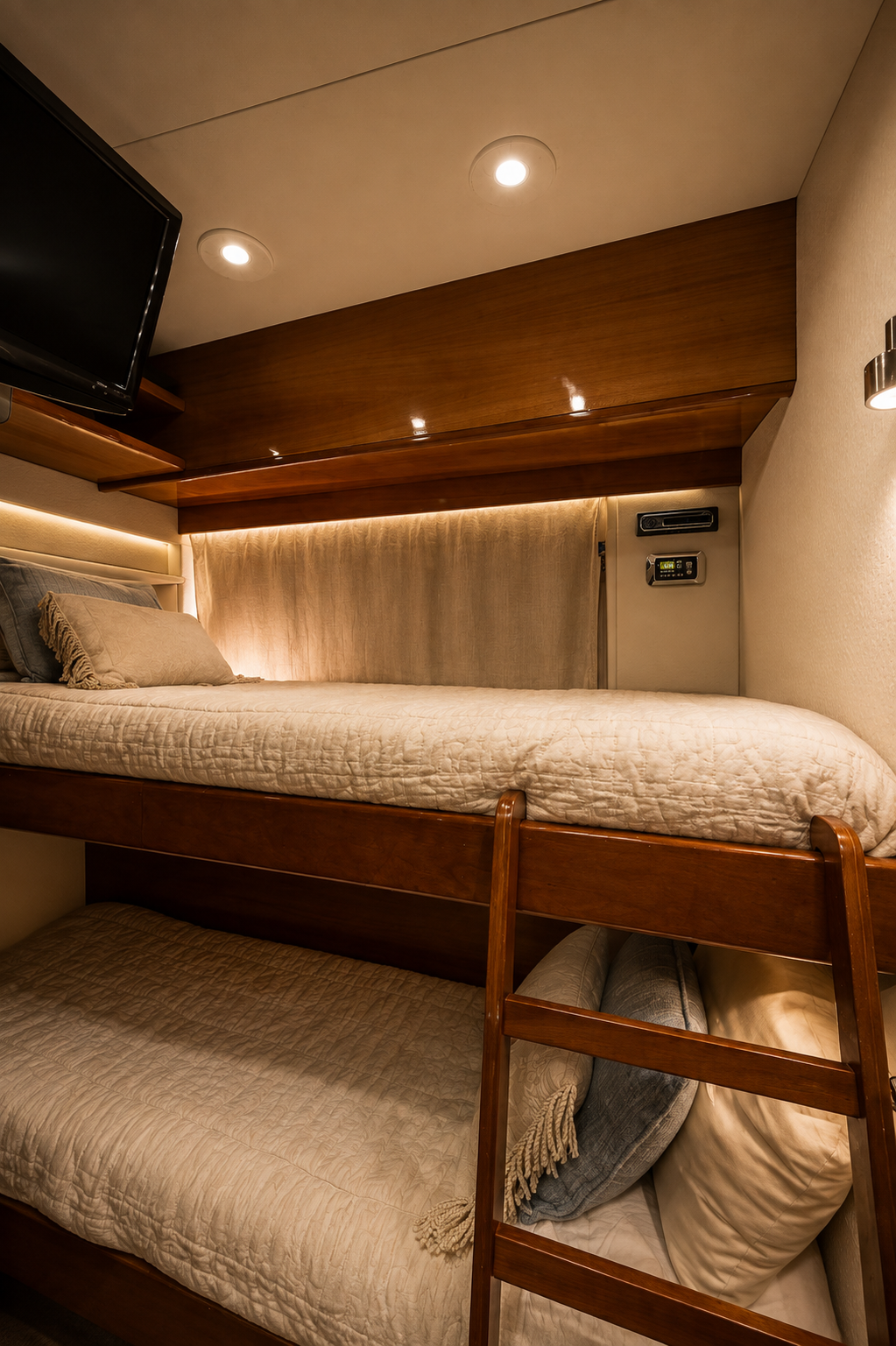 Aicon Ronin 75-foot luxury yacht in Miami featuring four private cabins, three bathrooms, and accommodation for up to 13 guests.
