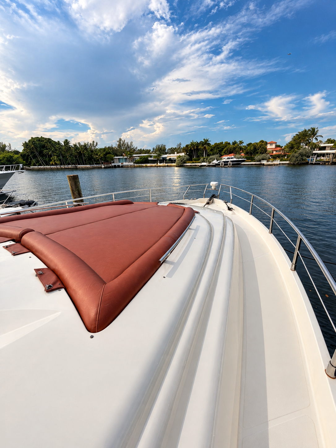 Aicon Ronin 75-foot luxury yacht in Miami featuring four private cabins, three bathrooms, and accommodation for up to 13 guests.
