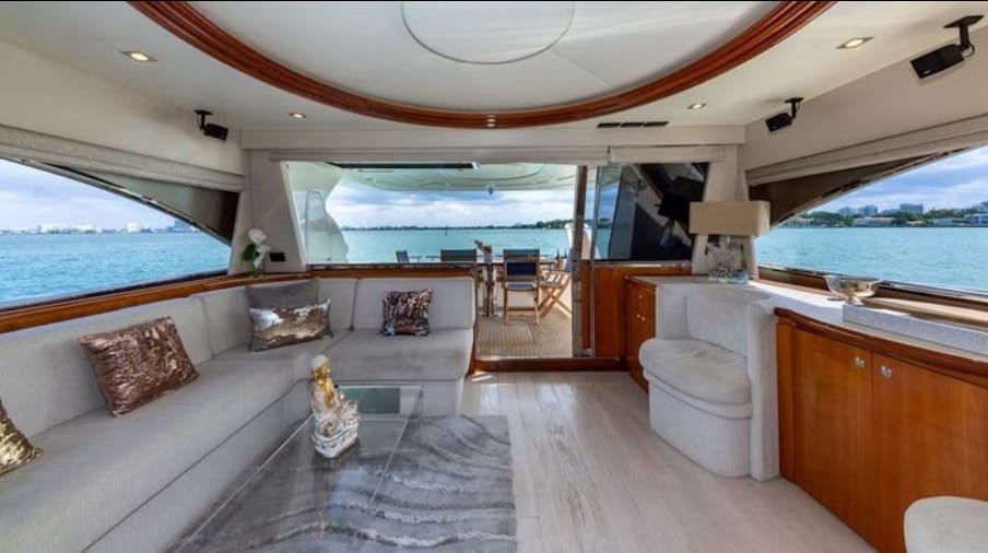 Ferretti 75 ft yacht for charter cruising in Miami, Florida