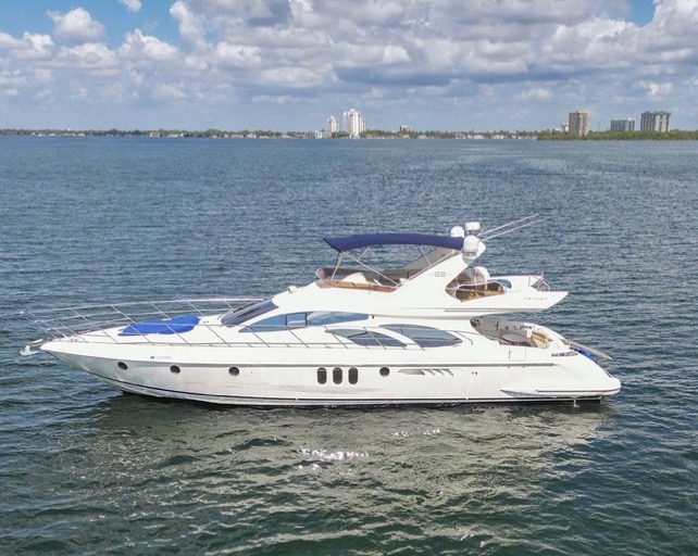 Azimut 70 Fly motor yacht available for private yacht rental in Miami for up to 12 guests