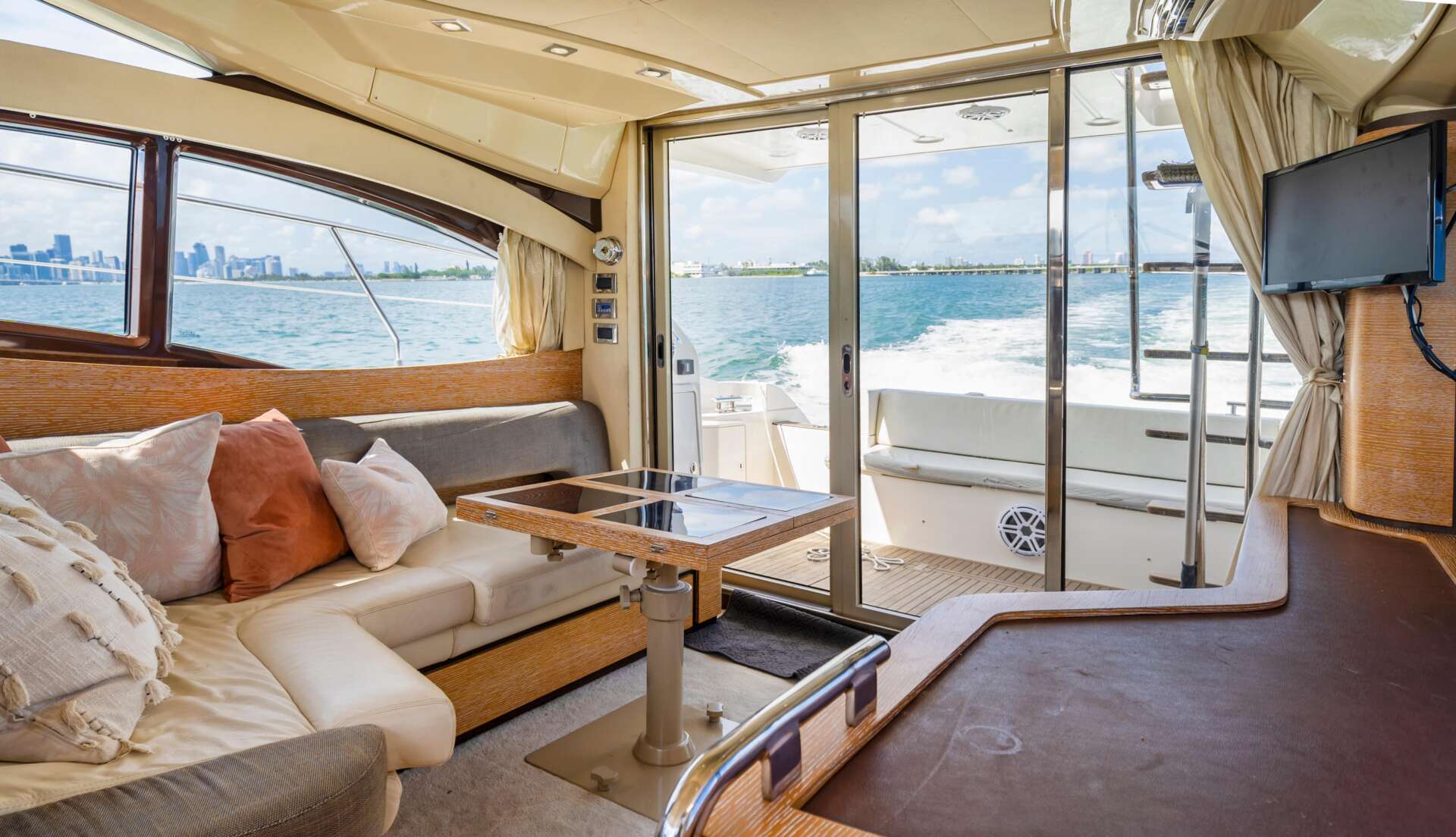 42-foot Azimut motor yacht available for private charter in Hollywood, Florida